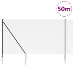 Clôture en fil soudé avec pointes 50 x 1,5 m Gris Maille 632048632048