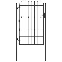 Porte de Clôture HORST 100 x 150 cm métal Noir Verrouillable 632049632049