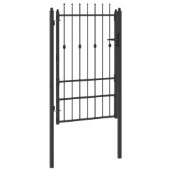 Porte de Clôture HORST 100 x 150 cm métal Noir Verrouillable 632049632049