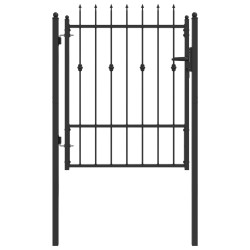 Porte de Clôture HORST 100 x 125 cm métal Noir Verrouillable 632050632050