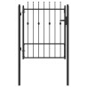 Porte de Clôture HORST 100 x 125 cm métal Noir Verrouillable 632050632050