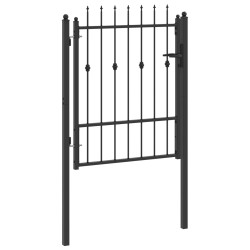 Porte de Clôture HORST 100 x 125 cm métal Noir Verrouillable 632050632050