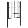 Porte de Clôture HORST 100 x 125 cm métal Noir Verrouillable 632050632050