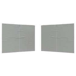 Mur de tente de fête 2 pcs Gris clair 400 x 195 cm PE et acier 632058632058
