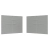 Mur de tente de fête 2 pcs Gris clair 400 x 195 cm PE et acier 632058632058
