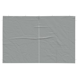 Mur de tente de fête 2 pcs Gris clair 400 x 195 cm PE et acier 632058632058