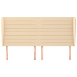 Tête de lit avec oreilles Crème 203x23x118/128 cm Tissu 632061632061
