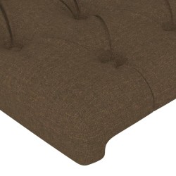 Tête de lit avec oreilles Marron foncé 163x23x118/128 cm Tissu 632066632066