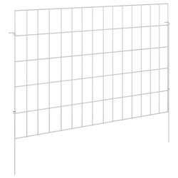 Clôture de jardin avec piquets 48 pcs 75 x 50 cm Mesh Argenté 632069632069