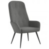 Chaise de relaxation avec repose-pied Gris foncé Velours 632072632072