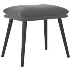 Chaise de relaxation avec repose-pied Gris foncé Velours 632072632072