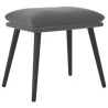 Chaise de relaxation avec repose-pied Gris foncé Velours 632072632072
