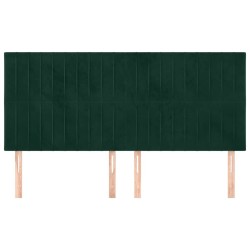 Tête de lit Vert foncé 200x5x118/128 cm Velours 632076632076
