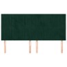 Tête de lit Vert foncé 200x5x118/128 cm Velours 632076632076