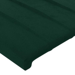 Tête de lit Vert foncé 200x5x118/128 cm Velours 632076632076