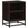 Table de chevet chêne marron 40x31x50cm bois d'ingénierie métal 632077632077