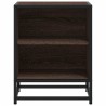 Table de chevet chêne marron 40x31x50cm bois d'ingénierie métal 632077632077