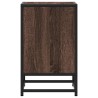 Table de chevet chêne marron 40x31x50cm bois d'ingénierie métal 632077632077