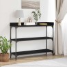 Table Console avec étagère Chêne noir 100 x 30 x 80 cm 632082632082