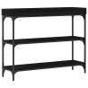 Table Console avec étagère Chêne noir 100 x 30 x 80 cm 632082632082