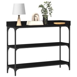 Table Console avec étagère Chêne noir 100 x 30 x 80 cm 632082632082