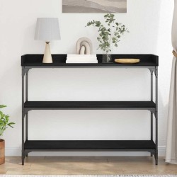Table Console avec étagère Chêne noir 100 x 30 x 80 cm 632082632082