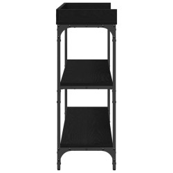 Table Console avec étagère Chêne noir 100 x 30 x 80 cm 632082632082