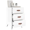 Table de chevet blanc brillant 40x40x66 cm bois d'ingénierie 632085632085