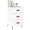 Table de chevet blanc brillant 40x40x66 cm bois d'ingénierie 632085632085