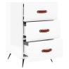 Table de chevet blanc brillant 40x40x66 cm bois d'ingénierie 632085632085