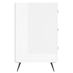 Table de chevet blanc brillant 40x40x66 cm bois d'ingénierie 632085632085
