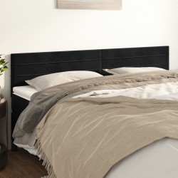 Têtes de lit Noir 160 x 5 x 78/88 cm Velours 632087632087