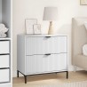 Table de chevet Blanc 63,5 x 36 x 61 cm Bois d'ingénierie 632089632089