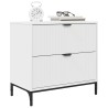 Table de chevet Blanc 63,5 x 36 x 61 cm Bois d'ingénierie 632089632089