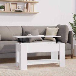 Table basse blanc 101x49x52 cm bois d'ingénierie 632090632090