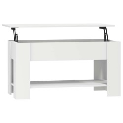 Table basse blanc 101x49x52 cm bois d'ingénierie 632090632090
