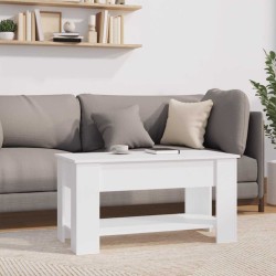 Table basse blanc 101x49x52 cm bois d'ingénierie 632090632090