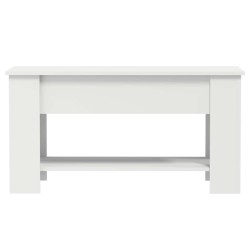 Table basse blanc 101x49x52 cm bois d'ingénierie 632090632090