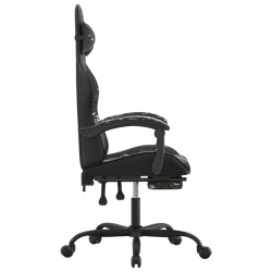 Chaise de jeu avec repose-pied Noir et camouflage Similicuir 632099632099