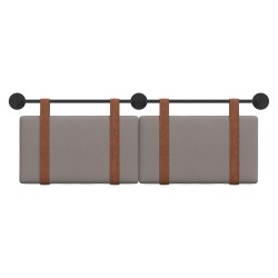 Tête de lit suspendue Uni Taupe 150 x 55 x 5 cm PU antique 632109632109