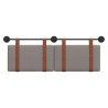 Tête de lit suspendue Uni Taupe 150 x 55 x 5 cm PU antique 632109632109