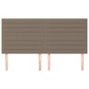 Tête de lit Taupe 180x5x118/128 cm Tissu 632111632111