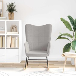 Chaise à bascule Gris clair Tissu Sherpa 632112632112