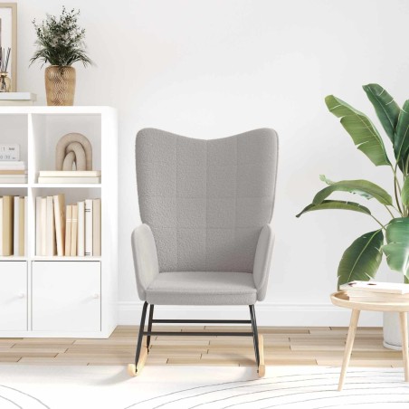 Chaise à bascule Gris clair Tissu Sherpa 632112632112