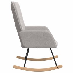 Chaise à bascule Gris clair Tissu Sherpa 632112632112