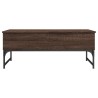 Table basse chêne marron 100x50x40cm bois d'ingénierie et métal 632115632115