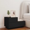 Table de chevet avec lumières LED noir 70x36x40,5 cm 632117632117