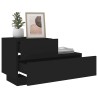 Table de chevet avec lumières LED noir 70x36x40,5 cm 632117632117