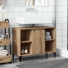 Armoire d'évier chêne artisanal 80x33x60 cm bois d'ingénierie 632122632122