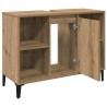 Armoire d'évier chêne artisanal 80x33x60 cm bois d'ingénierie 632122632122